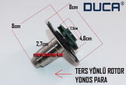 Wilo Ters yönlü Yonos Para TSL12/6 . Bosch - Buderus pompa rotoru 15/6 yeşil minik rotorlu ( 93180006822 ) Duca WER15-6 PWM ERP . Buderus ters yönlü yonos para TSL ROTOR