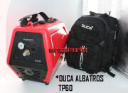 Kombi tesisat temizleme makinası . Duca Albatros TP60 . Descaling pump . Çantalı Tip +Sırt Çantası ( KK01.98.094 )(PRC) Maximum 3,5bar . tank kapasite 15Lt . Ağırlık 10Kg . Petek temizleme makinası