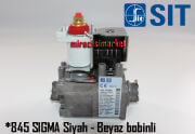 immergas gaz valfi . Sigma 845 Beyaz - Siyah Bobinli iki taraf dış dişli ( 93180007400 ) mdmax 9vdc . Ev1-Ev2 230V . Baymak baxi gaz valfi . sit 0845063