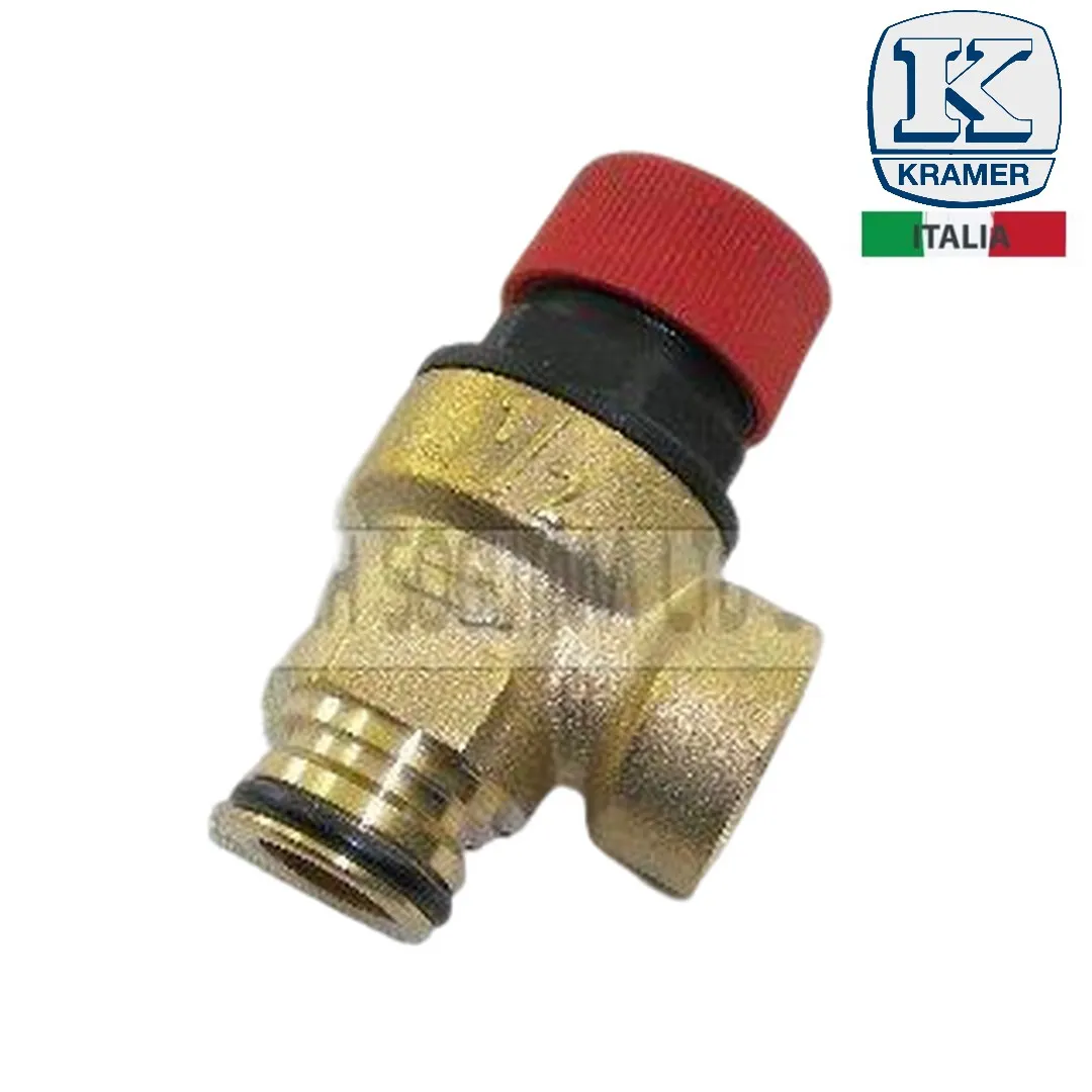 Baymak kombi emniyet ventili 3.Bar Geçme 1/2 Kramer italyan ( KK01.96.352 ) Eca kombi emniyet ventili Geçme 3.bar .