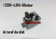 Sanica kombi gaz valfi . Resideo 230V 4,9VA 60mbar siyah bobinli iki taraf dış dişli ( 93180007340 ) Resideo Type. VK4205VE1001 . Baymak yoğuşmalı kombi gaz valfi