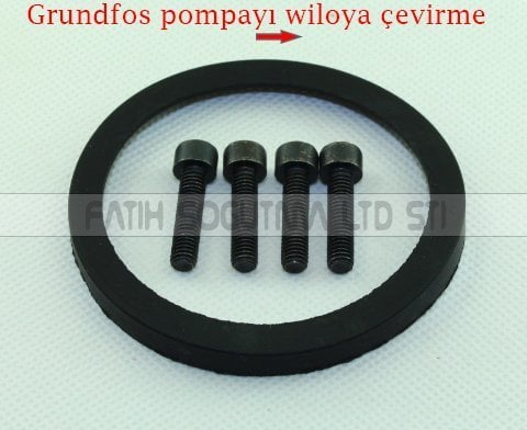 Grundfos Pompayı Wilo Pompaya Çeviren Dönüştürücü Aparat 1.Takım (1.conta 4.Vida) ( KK01.97.225 ) Grundfoss Pompayı Wilo Pompayı Çeviren Aparat .
