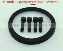 Grundfos Pompayı Wilo Pompaya Çeviren Dönüştürücü Aparat 1.Takım (1.conta 4.Vida) ( KK01.97.225 ) Grundfoss Pompayı Wilo Pompayı Çeviren Aparat .